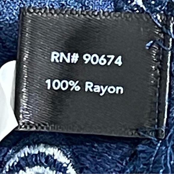 Boston Proper Blue Crushed Velvet Tunic with Beaded Detail - Picture 9 of 12